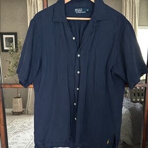 Polo by Ralph Lauren Men's Dark Blue Casual Shirt